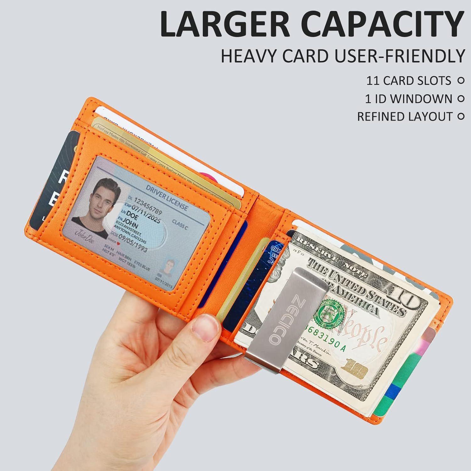 RFID碳纤维皮美金夹钱夹款 (4)