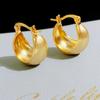 ALS design fosco escovado metal círculo brincos femininos de alta qualidade luz luxo europeu e americano simples estilo frio brincos
