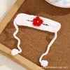 Chapéus de lã mini fofos feitos à mão em crochê, toucas de tricô com tema de frutas, acessórios para roupas de boneca, materiais para artesanato DIY
