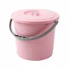 Balde de plástico espesso com tampa para limpeza e armazenamento, balde de água doméstico, mini balde de brinquedo específico para arte infantil