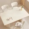 Mantel de Color Sólido, Impermeable, Resistente al Aceite, No Lavable, Resistente al Calor, Resistente a Altas Temperaturas, Mantel para Mesa de Comedor, Lujo Ligero, Sensación de Alta Gama, Protector de Superficie para Mesa de Café