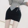 Coreia do Sul Dongdaemun Novo Produto Digno de Feminina Cruz Sexy Emagrecedor Cintura Alta Bolsa A Quadril Saia