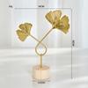 Estilo Escandinavo Lujo Accesible Artesanías de Metal Creativas Decoración para Sala de Estar Entrada Mueble Bar Adornos de Hojas de Ginkgo de Hierro