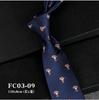 Corbata Jacquard de Animales de Dibujos Animados Estilo Retro Hong Kong Verde Oscuro Borgoña Camisa Floral Dibujada a Mano Casual Versátil Tendencia Ins para Hombre