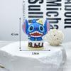 Llavero de Muñeco Stitch de Dibujos Animados Colgante Glotonería Pastel Llavero de Stitch Colgante de Bolso para Pareja de Silicona