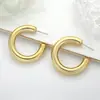 Pendientes de C-shape de Moda con Sentido de Diseño de Nicho para Mujer, Pendientes de Botón Versátiles y Modernos, Pendientes de Botón Geométricos, Joyería de Oreja Exquisita y Elegante para Mujer