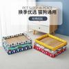 Cama Refrigerante para Perrera Personalizada de Resorte y Verano para Perros y Gatos Pequeños y Medianos, Perrera Universal de Mimbre, Esterilla Refrigerante para Dormir, Perrera Cuadrada para Gatos