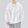 Sudadera para hombre 2025 otoño estilo americano holgada manga larga cuello redondo engrosada ropa deportiva pullover estilo moderno peso pesado
