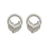 Aretes de anillo doble hueco de metal de estilo coreano para mujer, modernos y combinables, aretes de nicho de alta gama, venta al por mayor de fábrica de Yiwu