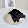 Sombrero de Visera de Satén de Moda con Doble Lazo Estilo Japonés para Mujer Verano Casual Versátil Sombrero para el Sol para Viajes Cotidianos Ciclismo Sombrero para el Sol