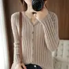 No Más Reposiciones============ Cárdigan de Cuello Redondo Top para Mujer Ajustado Camiseta Base Adelgazante Chaqueta de Punto Fino