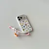 Funda para teléfono Apple 18promax Estampado de cuadros rosa coreano japonés Estrellas de colores Aplicable a iPhone16/17pro Bolso 15