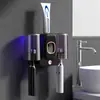 Dispensador Automático de Pasta de Dientes Simple Montado en la Pared con Operación de un Solo Toque, Incluye Dos Vasos y Set de Soporte para Cepillos de Dientes