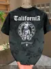 Camiseta Casual Versátil Nueva de Alta Calidad con Mangas Cortas, Estampado Creativo, Cuello Redondo Moderno, Corte Holgado a la Moda de Media Manga