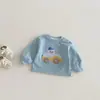 [Sem Trocas ou Devoluções] Moletom com Aplicação Bebê 2026 Novo Estilo Primavera Moda Infantil Camiseta de Desenho Carro Tendência