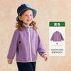 Roupas Infantis Amila 2026 Inverno Novo Estilo Jaqueta de Lã Color Block com Gola Alta para Meninas Moda Infantil Outerwear Simples