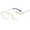Gafas de sol estilo Zhou Dongyu Caja pequeña de metal Gafas de sol Personalizadas Populares en Internet para Rostro Pequeño de Mujer Gafas Didi Bouncing Forma Cóncava