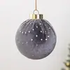 Adornos de bola de Navidad envueltos en terciopelo multicolor 6/8CM Decoración navideña bolas de Navidad de plástico decoraciones para árbol de Navidad