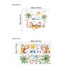 Cadeira de Praia Desenho Animado Coqueiro Sol Gaivota Adesivos de Parede Decorativos Sala de Estar Entrada Quarto Pintura Autoadesiva