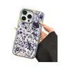 Flores Pequeñas Frescas de Pantalla Completa Adecuadas para iPhone 16 Pro Max Funda para Teléfono Móvil Galvanizada Apple 15 Cubierta Protectora de Pegamento 14