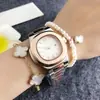 Reloj con correa de aleación bicolor oro rosa y plata, esfera de nácar blanco, reloj de cuarzo versátil para mujer, venta al por mayor transfronteriza