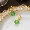 Pendientes de cuentas coloridas de alta gama estilo francés, diseño de doble uso, pendientes artísticos elegantes y sencillos para mujer