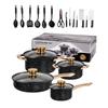 Maifan Stone Golden Handle Sopa Panela Panela Antiaderente Conjunto de Panelas Antiaderentes