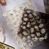 Pegatinas de arte para uñas de estilo antiguo de alta gama con impresión 3D ultrabrillante, exquisitas decoraciones tridimensionales doradas para uñas, nuevo diseño