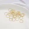 Anillo Cerrado de Retención de Color Rellenado de Oro de 14K Anillo Retorcido Anillo Abierto Roscado Cuentas Espaciadoras para Pulseras DIY Anillo de Conexión Material para Joyería