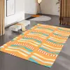 Tapete Minimalista Moderno para Sala de Estar, Tapete de Veludo Cristal para Mesa de Centro, Tapete de Luxo Leve de Alta Qualidade com Padrão de Folhas para Quarto ao Lado da Cama