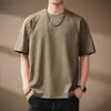 Camiseta de Manga Corta para Hombre Estilo Retro Americano Patchwork 2026 Verano Nuevo Estilo Holgada Casual Versátil Top