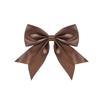Horquilla infantil de color caramelo con borde cruzado, accesorio para el cabello con lazo de satén de color liso, accesorio para el cabello con cola de milano y pico de pato para niña