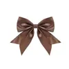 Pasador de Mariposa Cola de Arco Color Satín Amazon Color Sólido Clip Superior para Niños Poliéster Transfronterizo Accesorios para el Cabello de Niñas