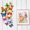 Fan Xi pegatinas de pared de mariposa tridimensionales mariposa cola de fénix juego 12 un paquete de pegatinas de mariposa decorativas con doble imán
