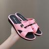 Zapatillas de flores de plástico al por mayor de fábrica, plataforma de color sólido, sandalias de punta abierta, zapatillas de ropa exterior para mujer opcionales multicolores