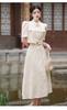 Novo Conjunto de Duas Peças Feminino Verão 2024 Estilo Nacional Retro Chinoiserie Saia Elegante Acessível Sensação de Luxo Irmã Real