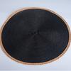 Mantel Decorativo para Restaurante Aislante Térmico Redondo Posavasos Antiescaldado 38cm Mantel Tejido PP Estilo Japonés para Mesa de Comedor del Hogar Vajilla