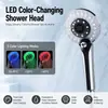 Cabezal de Ducha QinLed Cabezal de Ducha de Mano Cabezal de Ducha con Pantalla Digital LED Superficie Galvanizada Superficie Transparente Fabricante