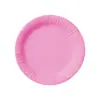 Plato de Papel Grueso Desechable de Color Sólido Transfronterizo, Vajilla para Mesa de Pastel, Fiesta de Cumpleaños, Diseños Redondos de Plato de Papel para Fiesta