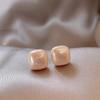 Pendientes Cuadrados Rosas con Púa de Plata 925 para Mujer 2026 Nuevo Estilo Popular Pendientes Lujo Ligero de Gama Alta Elegantes Versátiles