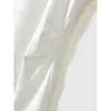 Camisa Blanca Irregular de Manga Corta para Hombro para Mujer Verano Nuevo Diseño con Sentido Nicho Dividida Ajustada Cintura Ceñida Top