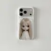 Niña de Dibujos Animados Adecuada para iPhone 17 Promax con Correa 16/15 Pro Anti-Caídas 15 Apple 17 Funda para Teléfono Móvil