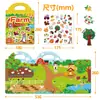 Libro de pegatinas de gel personalizado, libro silencioso de pegamento suave TPE lavable, pegatinas de escena de dinosaurios reutilizables para niños de 3+