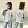 Nueva Ropa de Primavera y Otoño para Niñas Elegante Camiseta de Punto Waffle de Manga Larga Falsa de Dos Piezas para Bebés Capa Base Casual Moderna