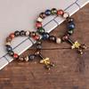 Pulsera Personalizada de Suministro en Vivo Esmalte Gris Fragante Pulsera de Cuentas Redondas Esmalte Gris Fragante Joyería para Hombres y Mujeres Tono de Sacudida Pequeño Libro Rojo
