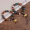 Suministro Personalizado para Transmisión en Vivo de Pulseras de Vidrio Gris Fragante, Cuentas Redondas, Pulseras de Vidrio Gris Fragante, Joyería para Hombres y Mujeres, Douyin Xiaohongshu
