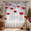 Cortinas translúcidas populares transfronteiriças com estampa digital de pássaros e flores, em estoque para dropshipping, cortinas translúcidas com atmosfera floral
