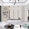 Papel de Parede Personalizado para Parede de Fundo de TV para Sala de Estar, Mural de Tecido de Parede 5D Novo, Tecido de Parede 8D Estiloso e Elegante