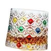 Vaso giratorio de vidrio pintado con rayas de descompresión tejido Glacier regalo creativo vaso para celebridades de Internet con base juego