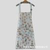Delantal de moda coreano impermeable y a prueba de aceite ropa de trabajo para mujer cocina cocina lindo cuello estampado logo bolsillo de cocina